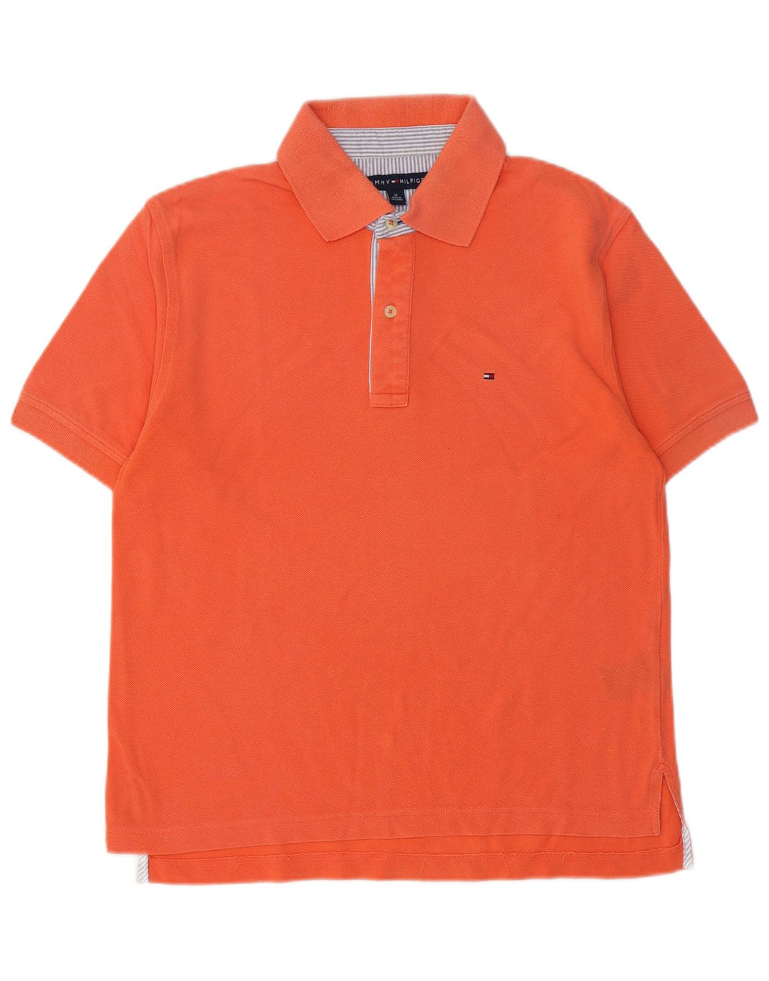 TOMMY HILFIGER Polo Homme Orange Moyen Coton