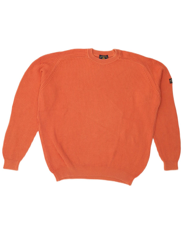 Navigare Pull col rond homme XL coton orange