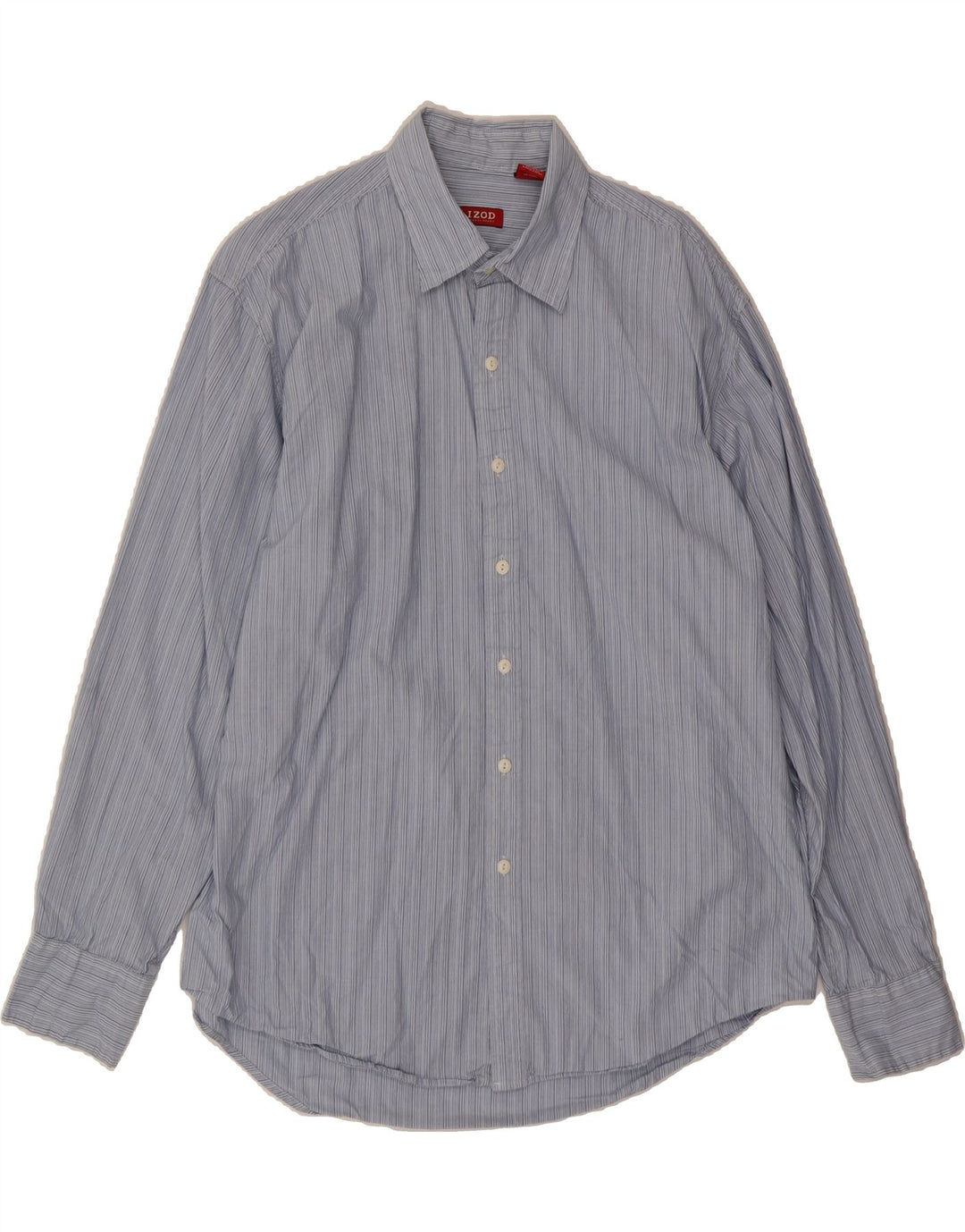 IZOD Mens Shirt Large Blue Pinstripe Cotton Vintage Izod and Second-Hand Izod from Messina Hembry 