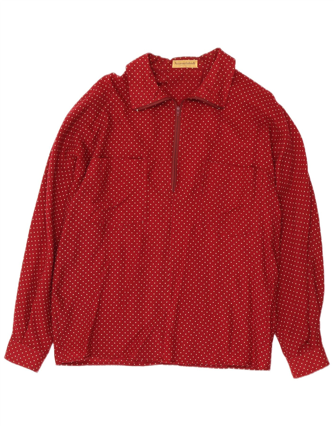 Nazareno Gabrielli Chemise Pull Femme IT 46 Grande Laine À Pois Rouge