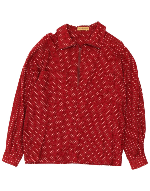 Nazareno Gabrielli Chemise Pull Femme IT 46 Grande Laine À Pois Rouge