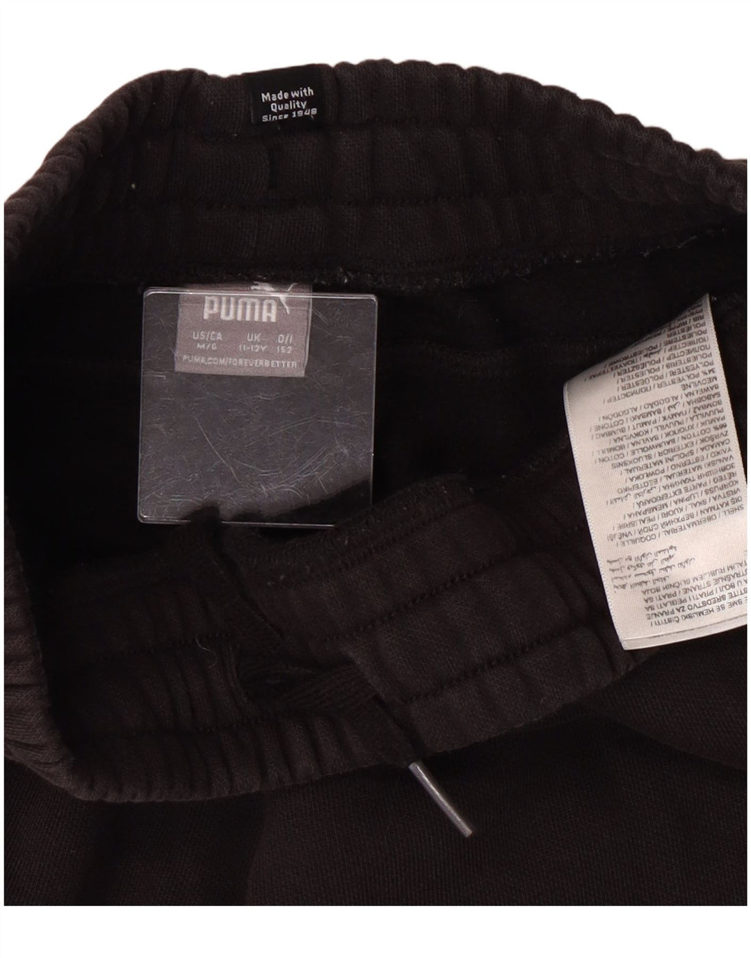 Puma Pantalon de Survêtement Garçon 11-12 ans Noir Coton