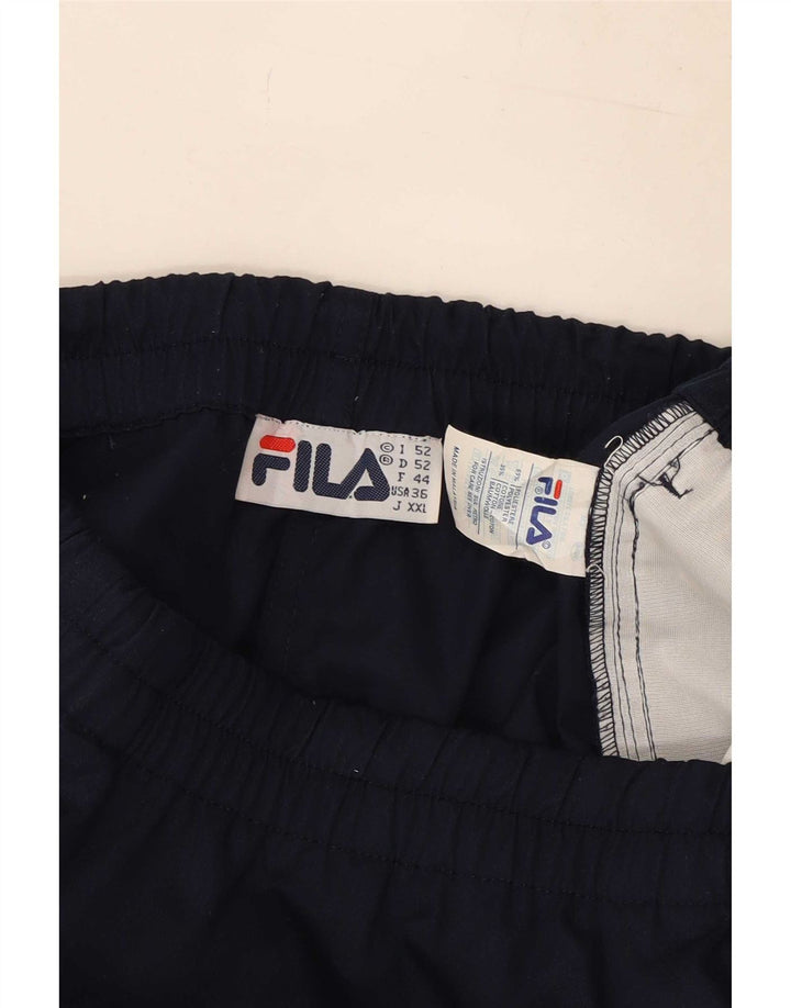 Fila Short de sport homme grand bleu marine polyester