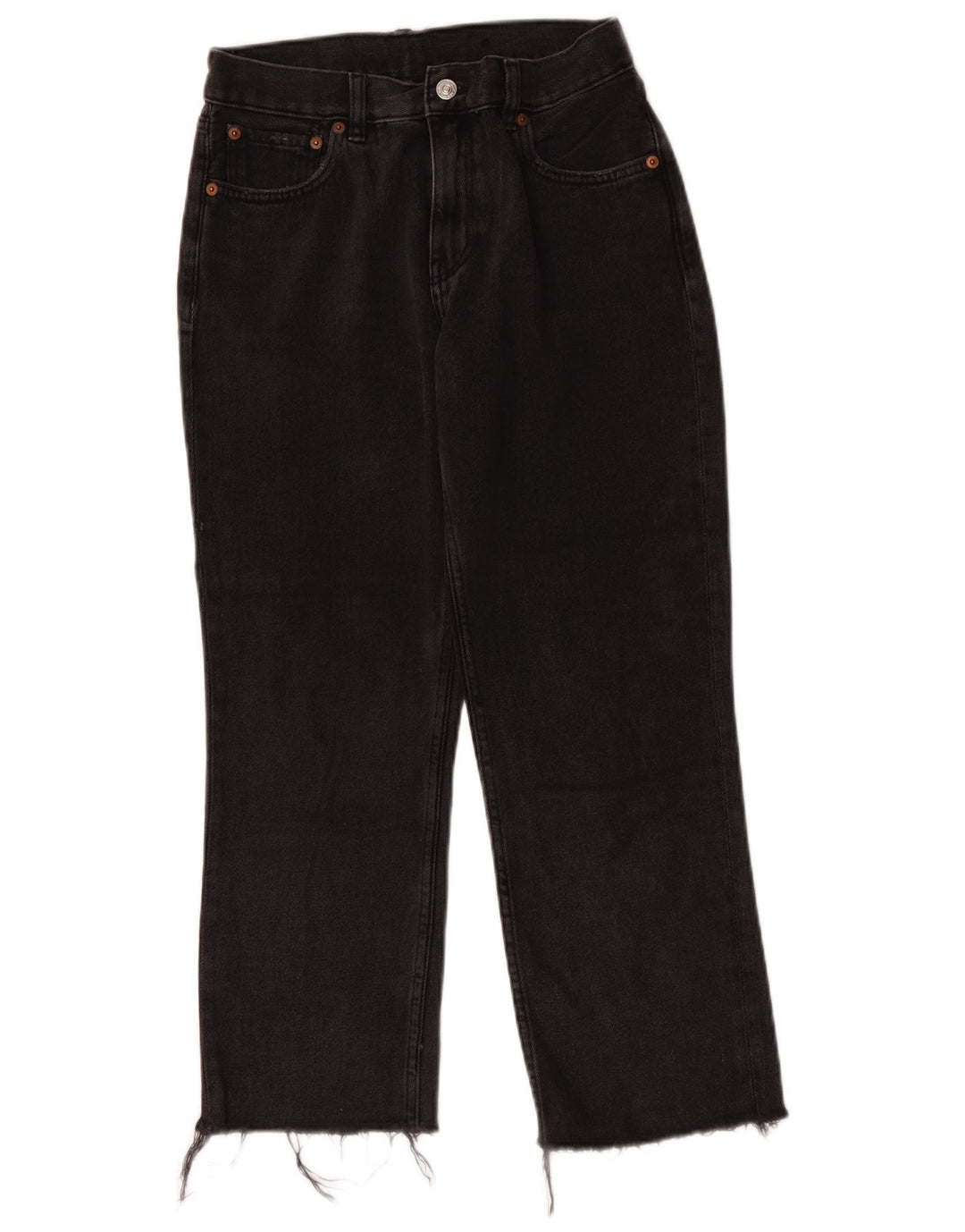 Jean droit femme vintage W30 L25 coton noir