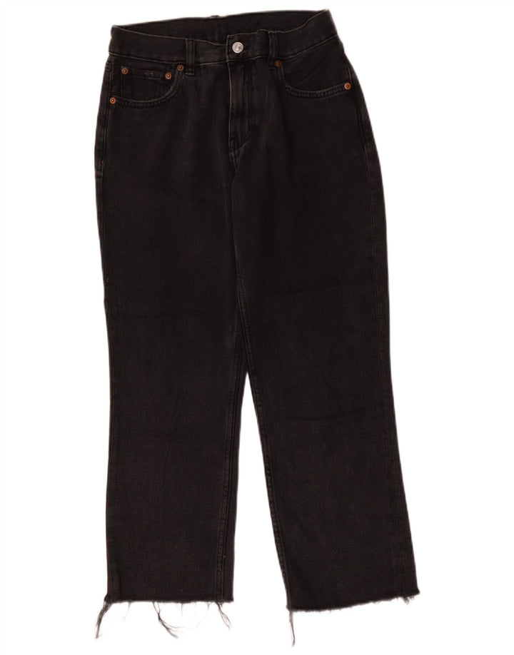 Jean droit femme vintage W30 L25 coton noir