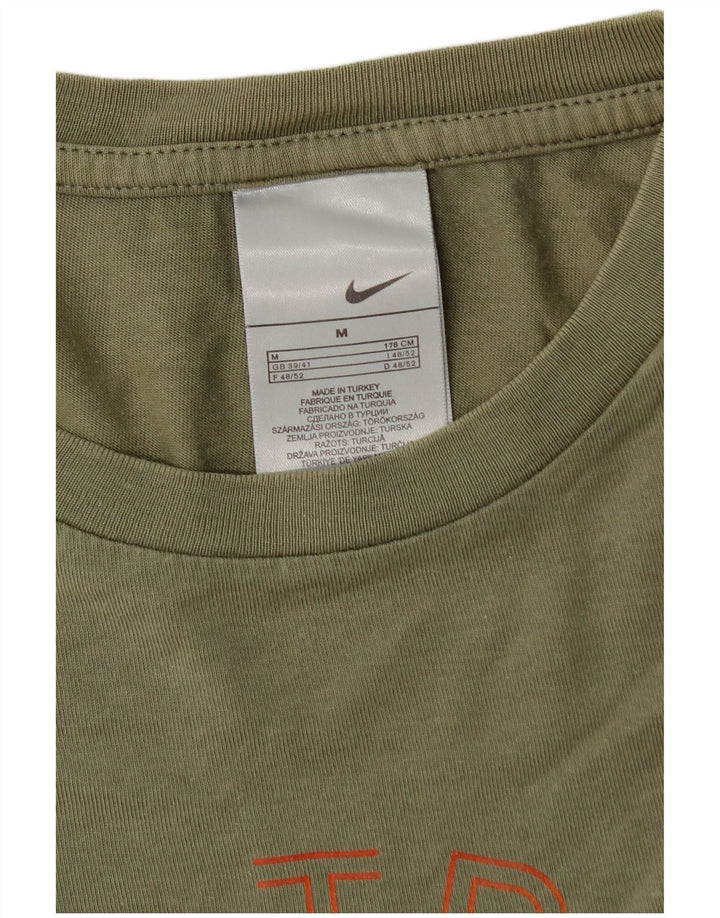 NIKE T-shirt graphique pour hommes UK 39/41 Coton kaki moyen