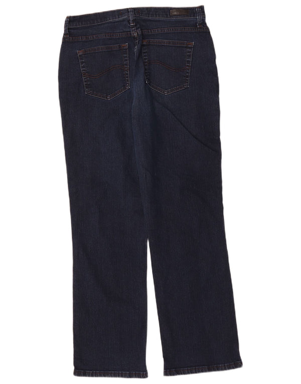 Lee Jean droit coupe décontractée pour femme US 12 Large W32 L30 Bleu marine Coton