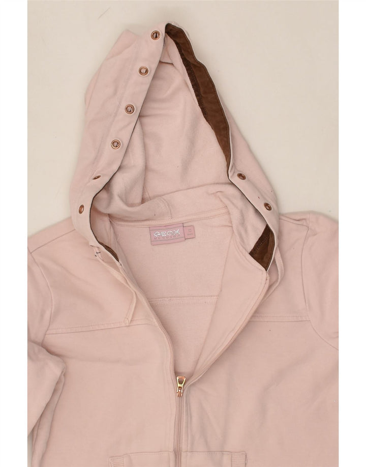 GEOX Girls Zip Hoodie Sweater 9-10 Years Beige Cotton | Vintage Geox | Thrift | Second-Hand Geox | Used Clothing | Messina Hembry 