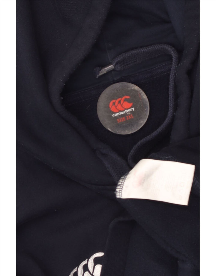 CANTERBURY Pull à capuche pour homme 2XL en coton bleu marine