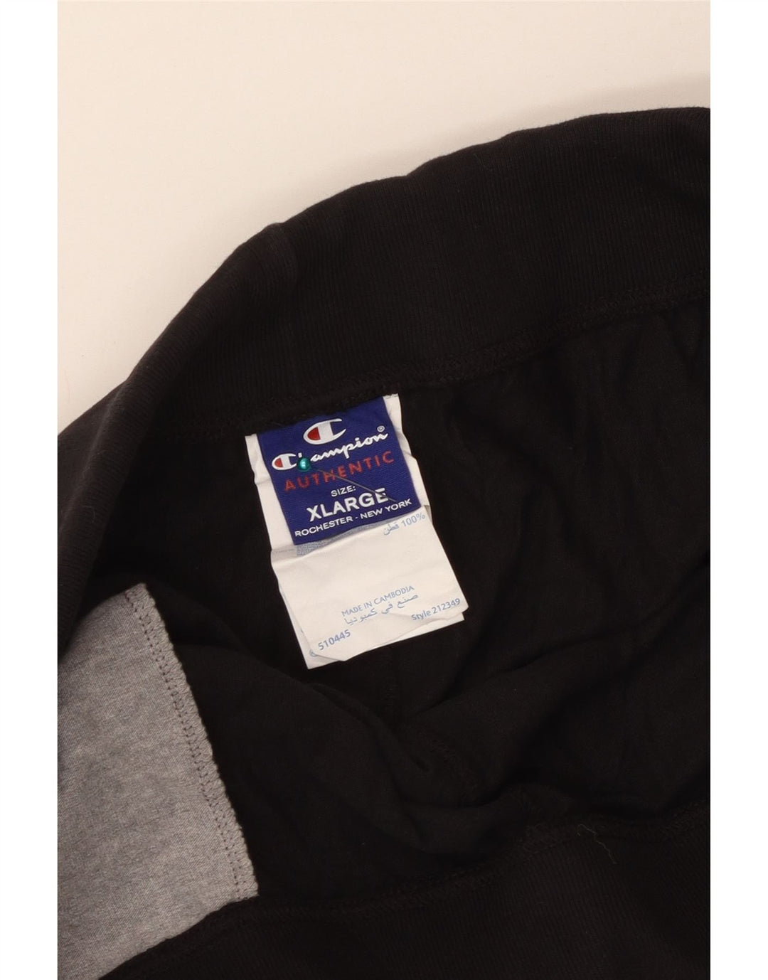 Champion Short de Sport Homme XL Noir Coton