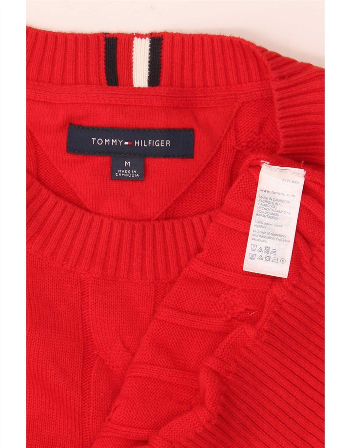 Tommy Hilfiger Pull Ras du Cou Homme Rouge Moyen Coton