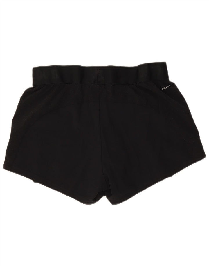 Nike Short de sport Dri Fit pour femme UK 10 Petit Noir Polyester