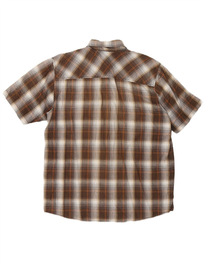 CARHARTT Chemise à manches courtes pour homme en coton à carreaux marron