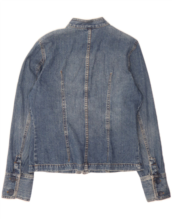 MOSSIMO Womens Denim Jacket UK 12 Medium Blue Cotton Vintage Mossimo and Second-Hand Mossimo from Messina Hembry 