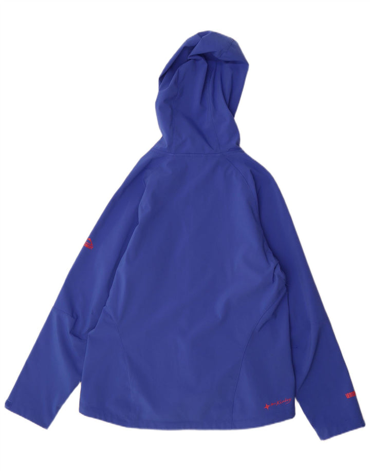 MC Kinley Veste de pluie à capuche pour femme UK 16 Large Bleu Polyester