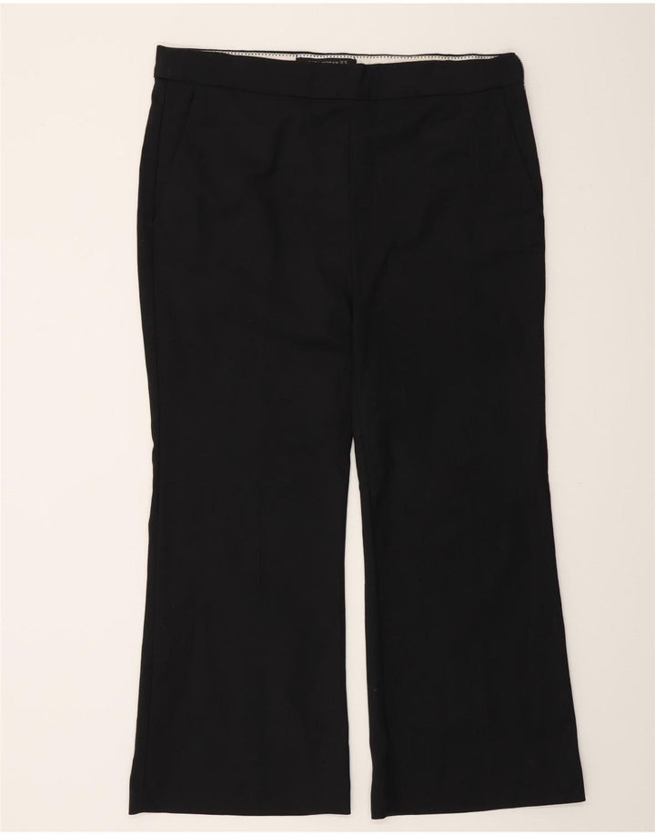 Zara Pantalon Chino Bootcut Femme IT 42 Large W32 L26 Noir