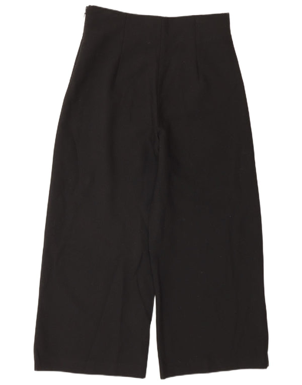 Zara Pantalon court taille haute coupe ample pour femme Medium W28 L25 Noir