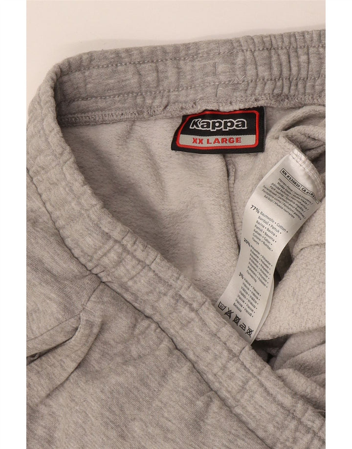 Kappa Pantalon de Survêtement Graphique Homme Joggers 2XL Gris Moucheté Coton