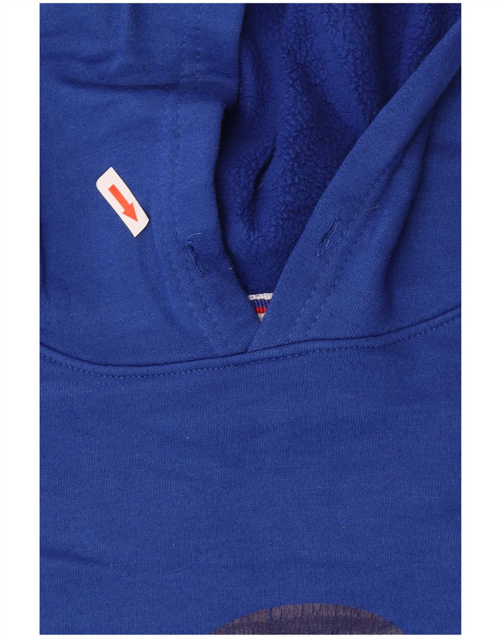 Champion Pull à Capuche Graphique Homme Bleu Moyen Polyester