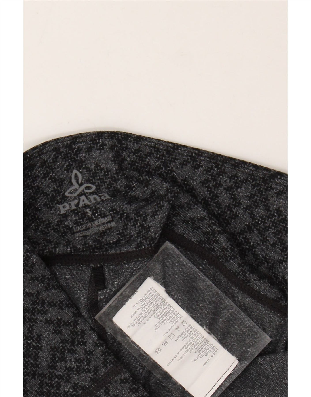 PRANA Leggings Femme UK 8 Petit Nylon Géométrique Gris