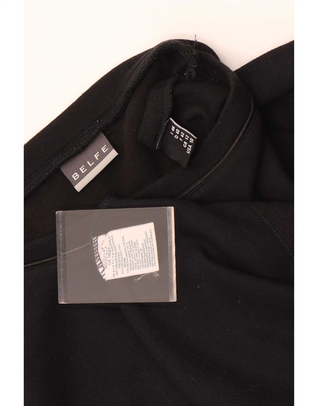 Belfe Haut à manches longues pour femme UK 42 Medium Noir Polyester