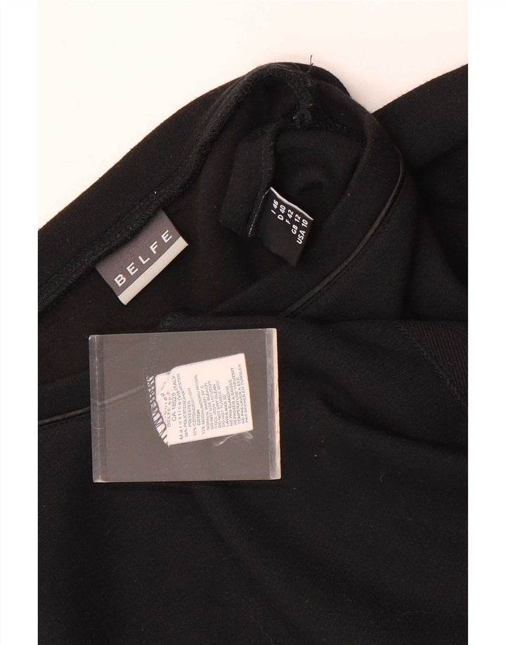 Belfe Haut à manches longues pour femme UK 42 Medium Noir Polyester
