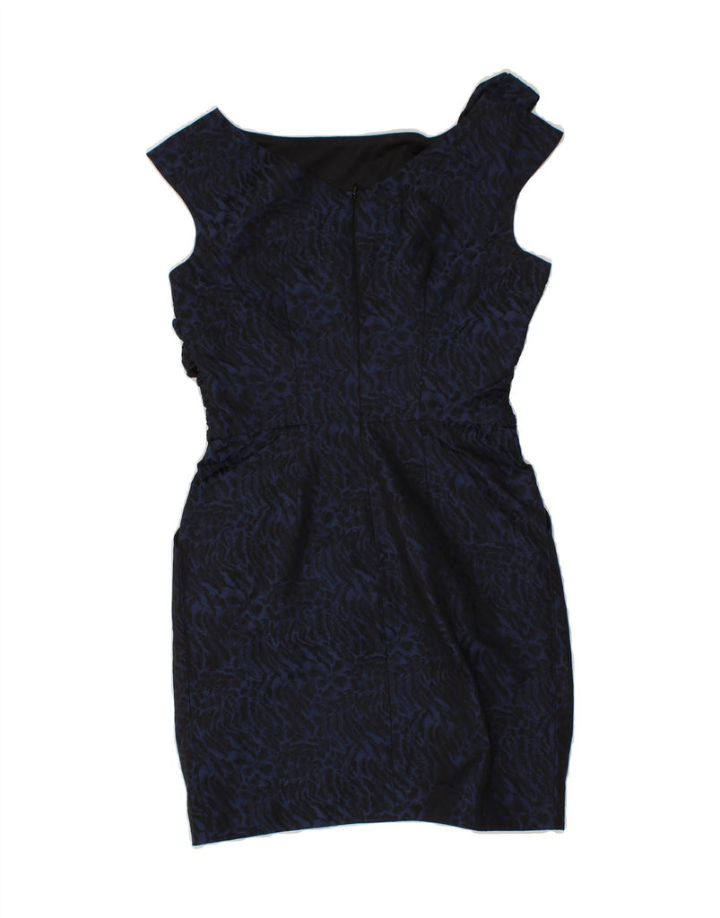 MISS SIXTY Womens Bodycon Dress UK 12 Medium Navy Blue Animal Print Vintage Miss Sixty and Second-Hand Miss Sixty from Messina Hembry 