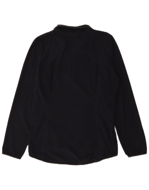 Champion Pull polaire à col zippé pour femme UK 16 Large Bleu marine Polyester