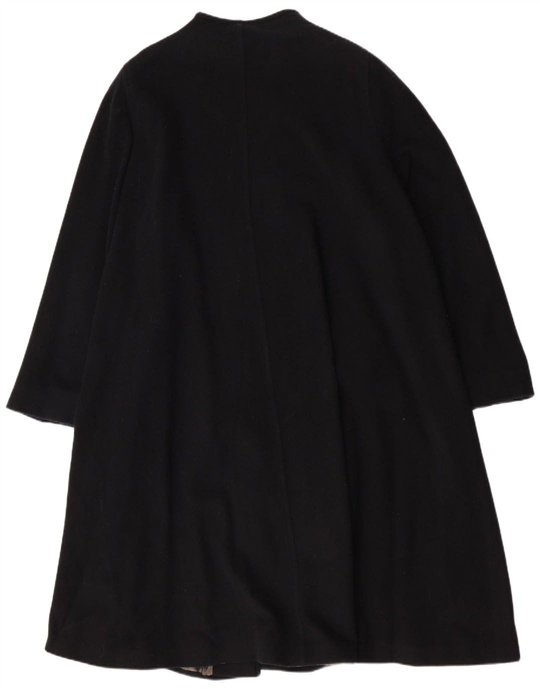 LADY H. Pardessus surdimensionné pour femme IT 49 XL en laine d'agneau noire