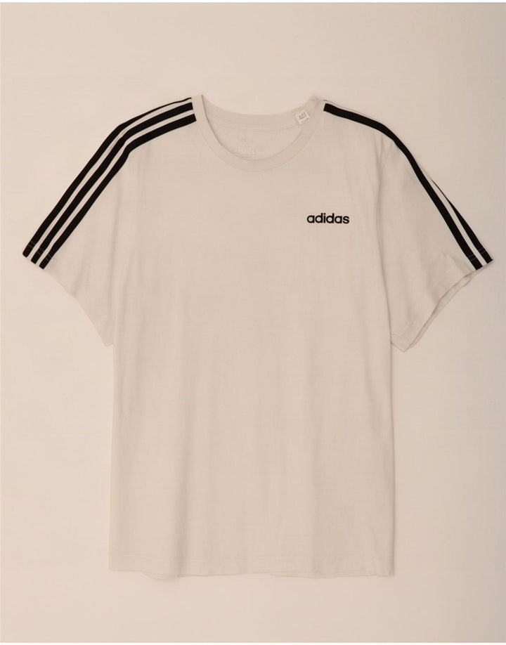 Adidas T-Shirt Homme Blanc Moyen Coton