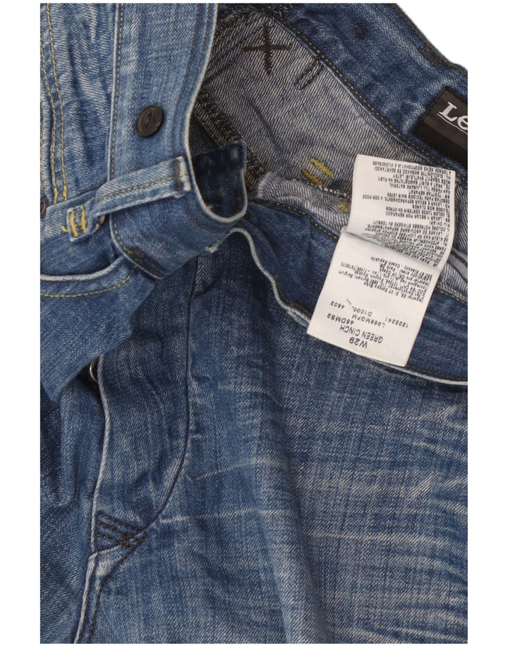Lee Short en jean vert Cinch W29 pour homme, petit coton bleu