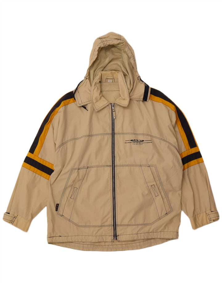 ASTROLABIO Veste de Pluie à Capuche Homme IT 50 Large Vert Colorblock Coton