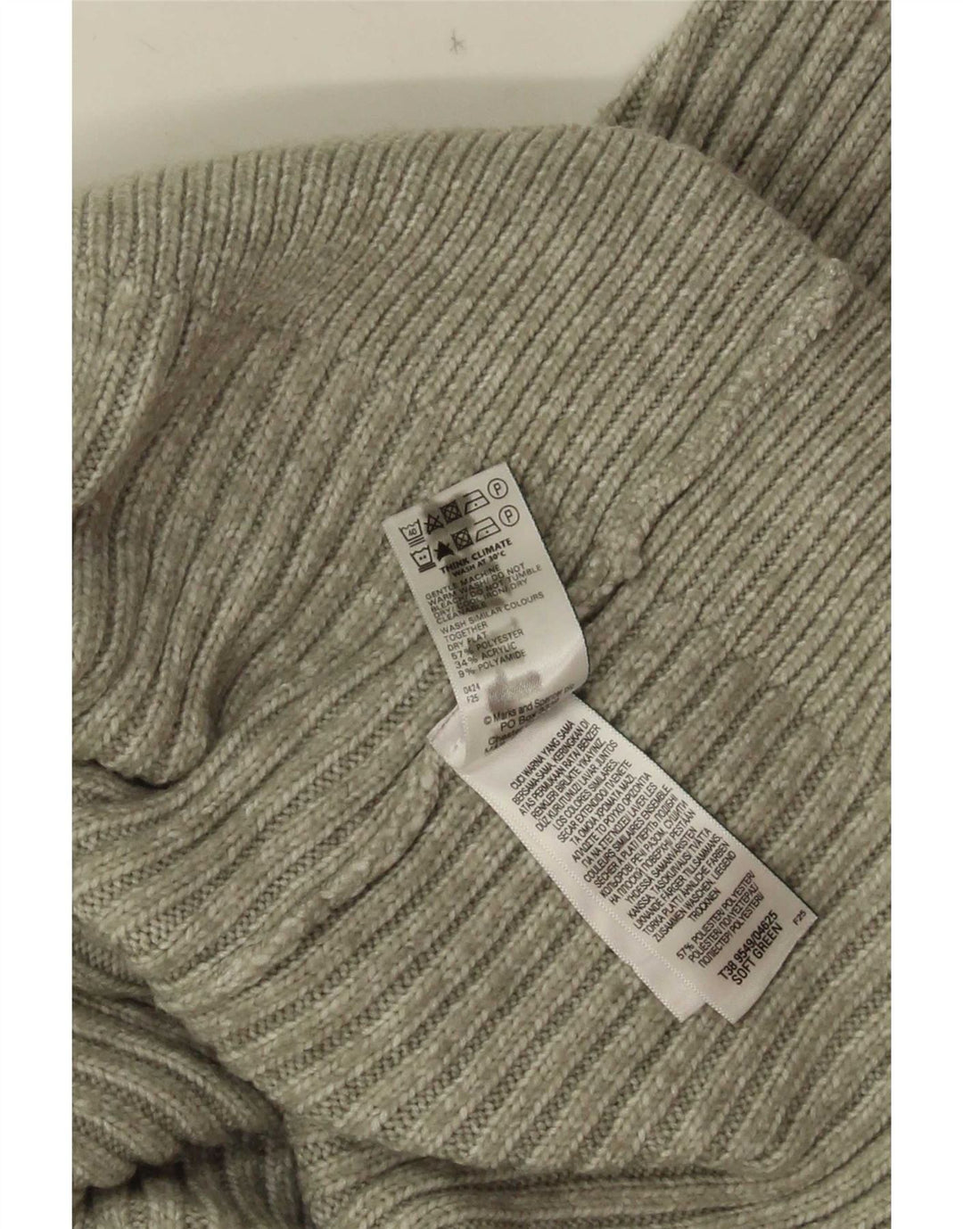 Marks & Spencer Pull Cardigan Femme UK 16 Grand Vert Polyester