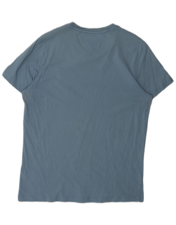 TOMMY HILFIGER Mens T-Shirt Top Large Blue Cotton