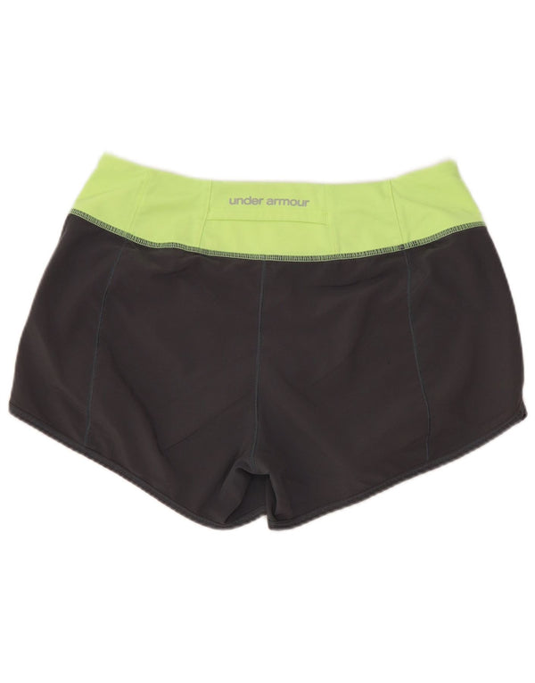 Under Armour Short de sport Heat Gear pour femme UK 10 Small Gris Colorblock
