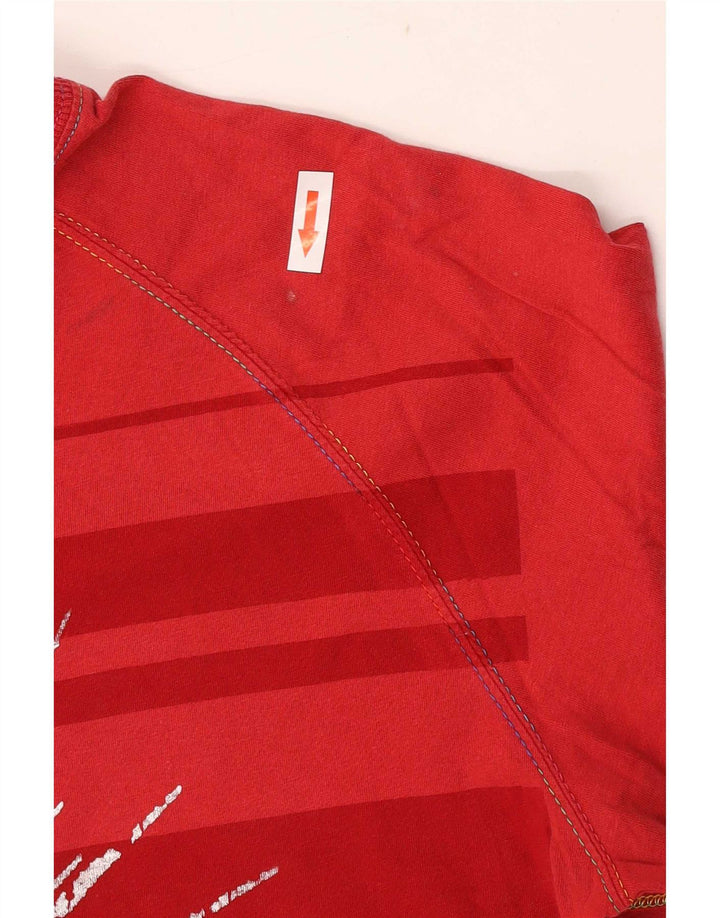 Jack & Jones Haut graphique à manches longues pour hommes en coton rouge grand