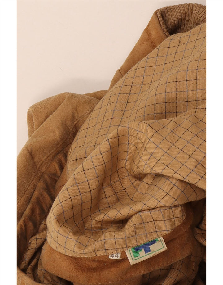 veste en daim femme vintage IT 44 Beige moyen