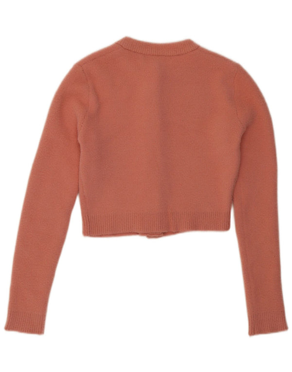 Zara Womens Crop Cardigan Pull UK 10 Petit Rose