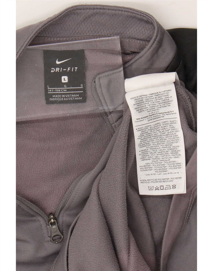 Haut de survêtement Nike Dri Fit pour garçon 12-13 ans, grand color block gris