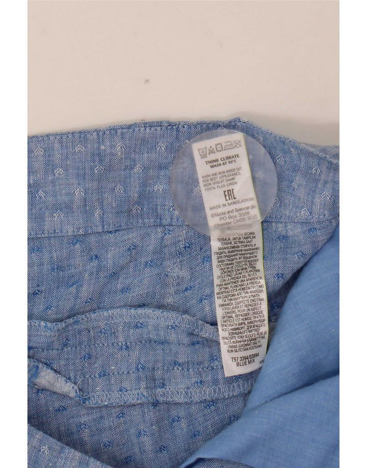 Marks & Spencer Short chino Pegged pour femme UK 12 Medium W32 Bleu géométrique