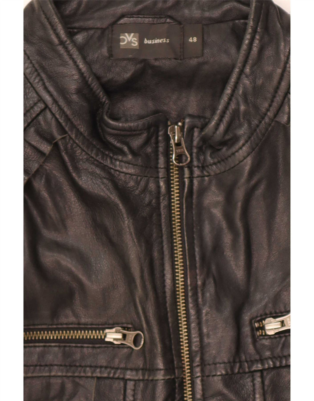 BVS Veste de motard en cuir pour femme EU 48 2XL Noir