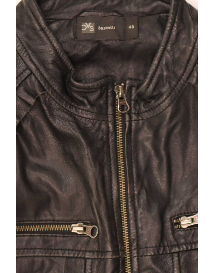 BVS Veste de motard en cuir pour femme EU 48 2XL Noir