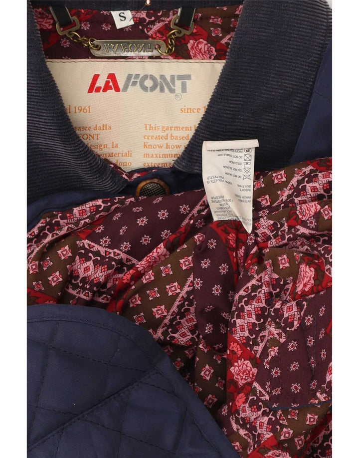 Lafont Veste matelassée coupe ample pour femme UK 10 Small Bleu marine Polyester