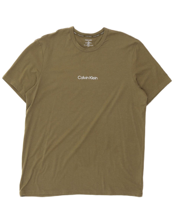 Calvin Klein T-Shirt Homme Kaki Large