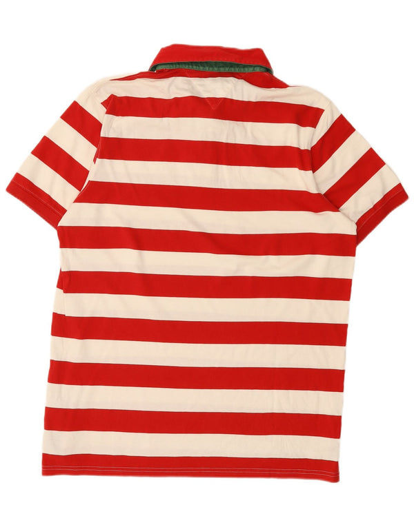 Tommy Hilfiger Polo Slim Fit XL Coton Rayé Rouge Homme