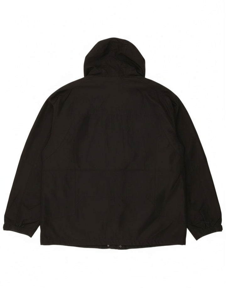 Calvin Klein Veste coupe-vent à capuche pour homme UK 40 Large Noir Polyester