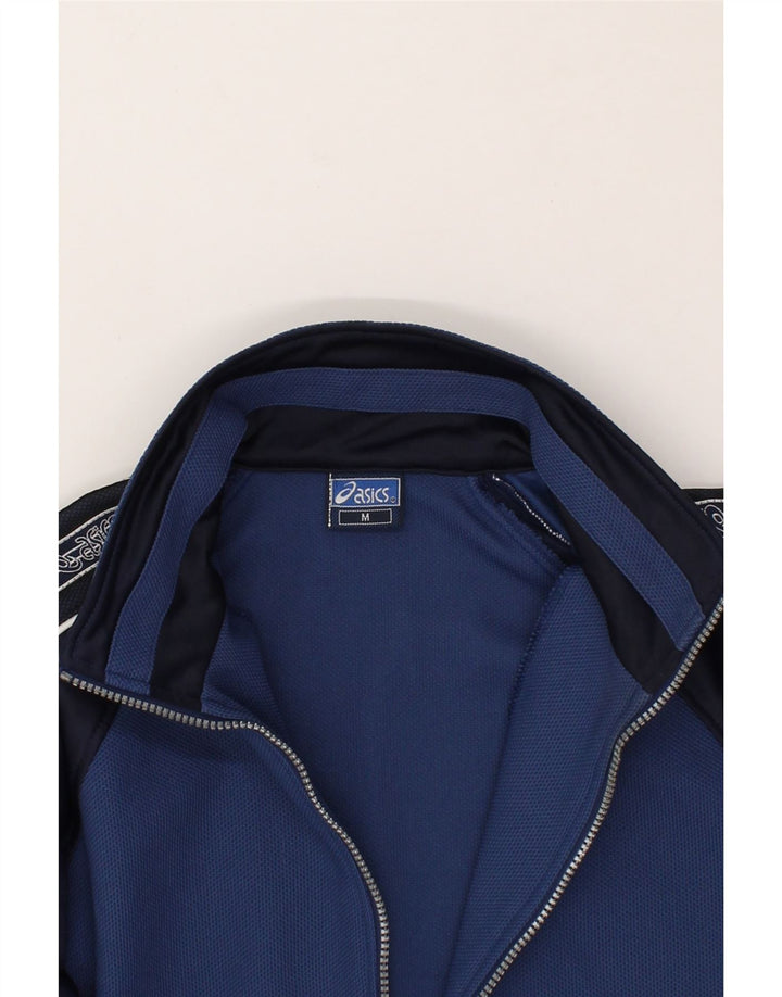 ASICS Veste de Survêtement Graphique Homme Bleu Marine Moyen Colorblock