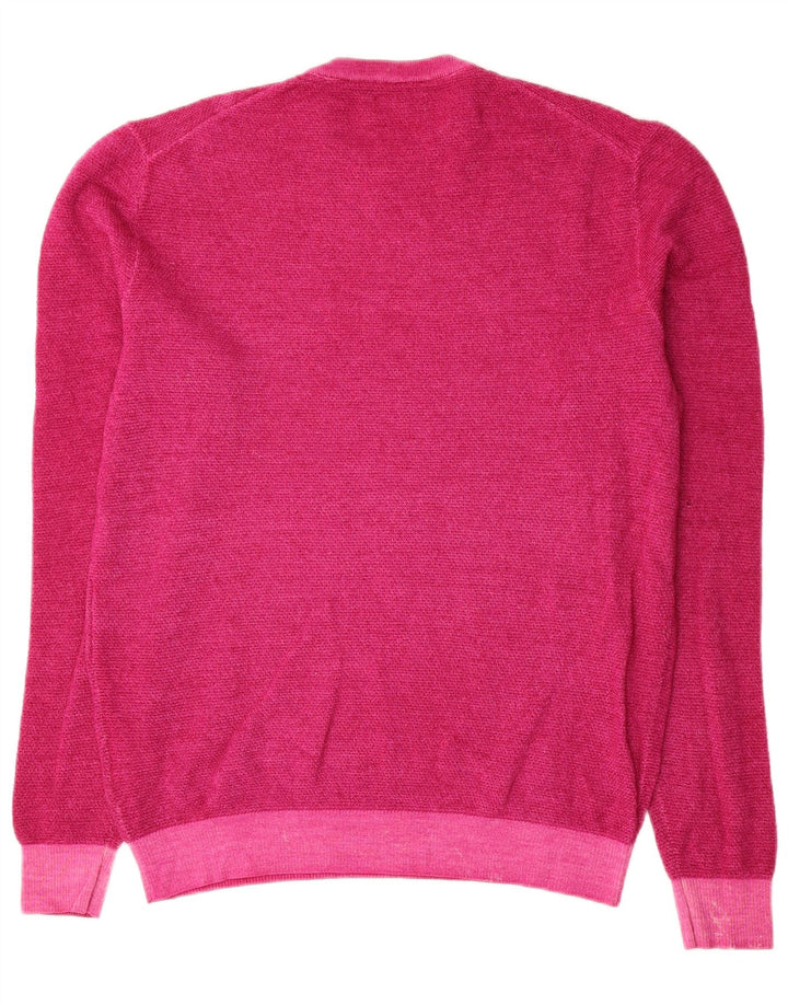 Sun68 Pull col rond pour homme en laine rose Taille L