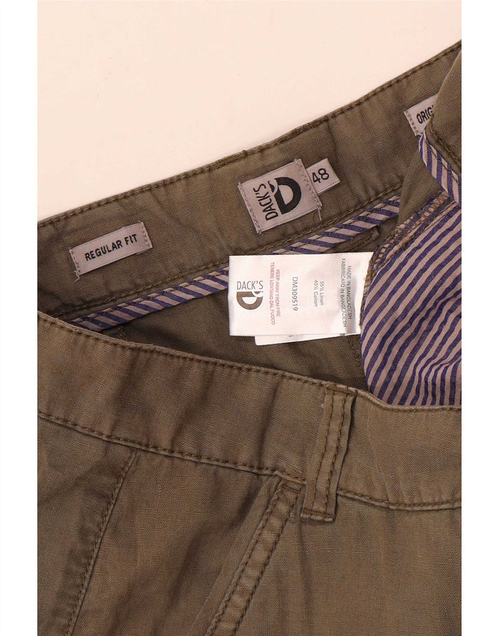 Dack's Short Chino Coupe Regular Homme IT 48 Medium W32 Lin Kaki