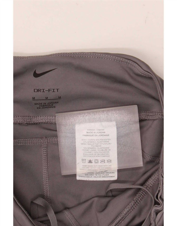 Nike Legging court Dri Fit pour femme UK 12 Gris moyen Polyester